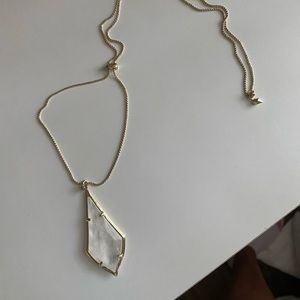 Adjustable gold and white Kendra Scott necklace